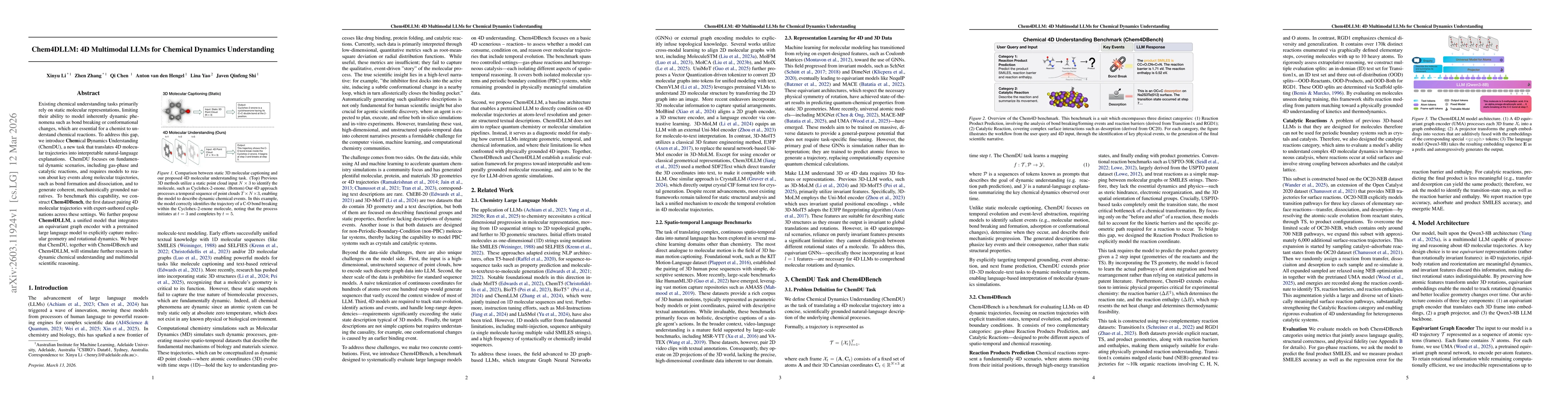 Thumbnail for Chem4DLLM: 4D Multimodal LLMs for Chemical Dynamics Understanding
