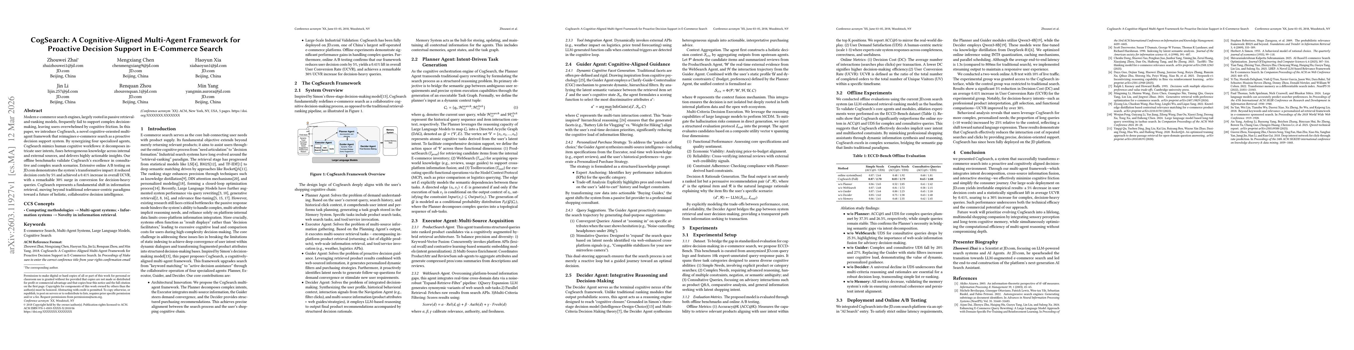 Thumbnail for CogSearch: A Cognitive-Aligned Multi-Agent Framework for Proactive Decision Support in E-Commerce Search