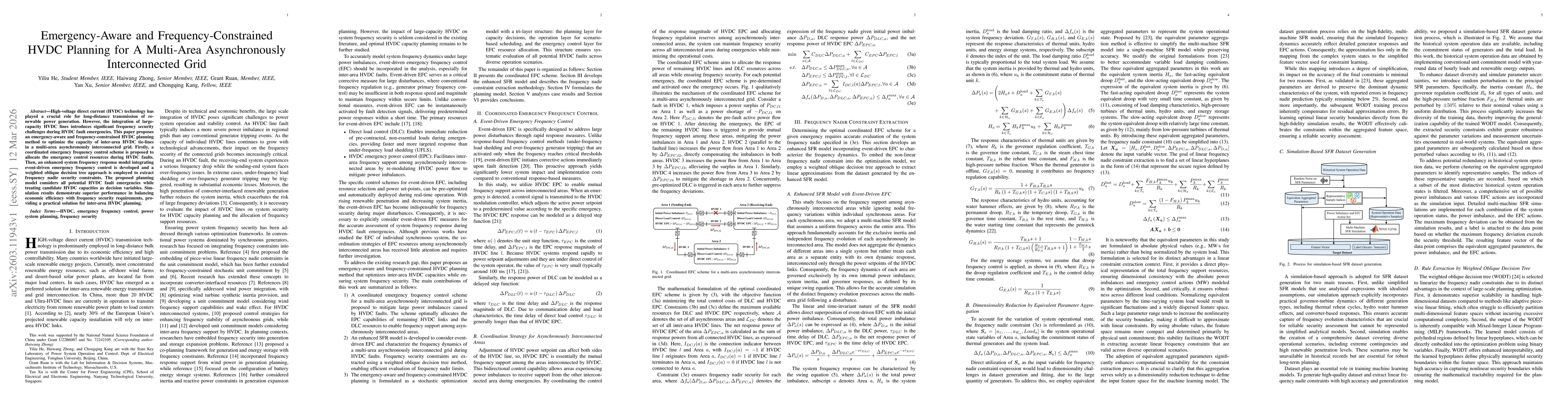 Thumbnail for Emergency-Aware and Frequency-Constrained HVDC Planning for A Multi-Area Asynchronously Interconnected Grid