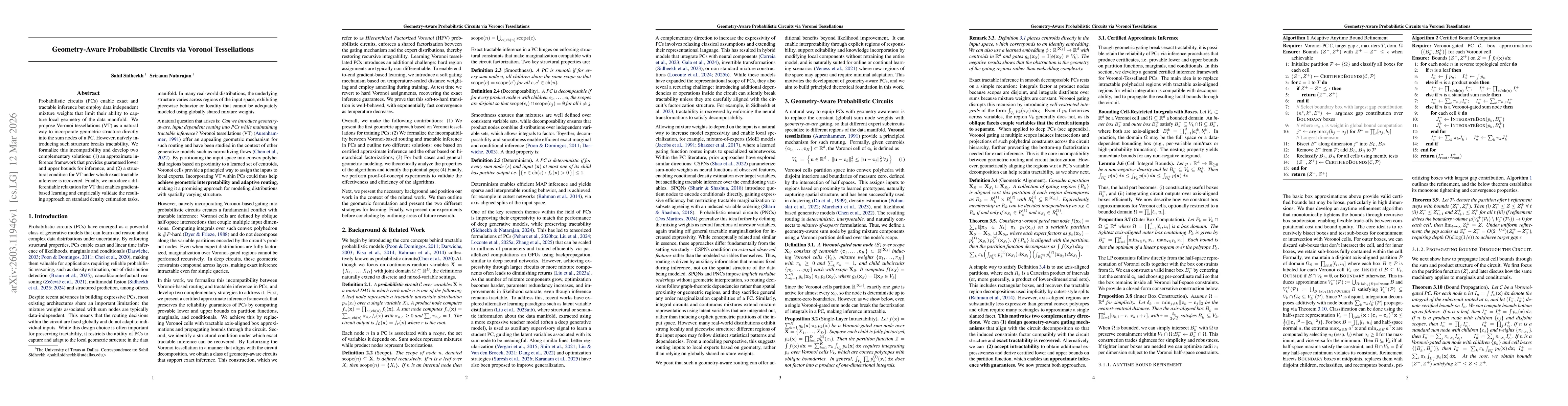 Thumbnail for Geometry-Aware Probabilistic Circuits via Voronoi Tessellations