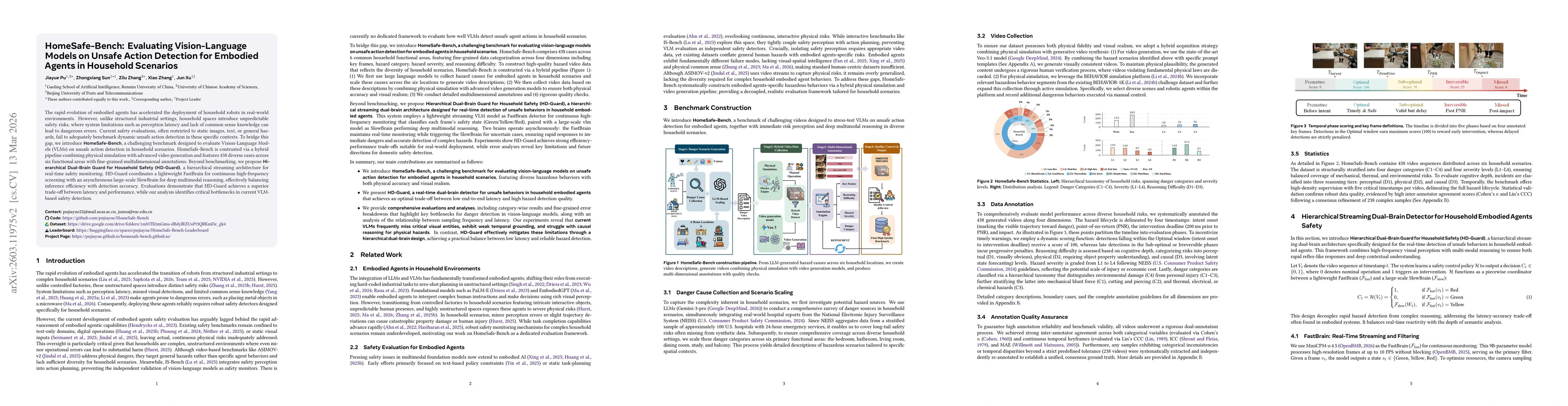 Thumbnail for HomeSafe-Bench: Evaluating Vision-Language Models on Unsafe Action Detection for Embodied Agents in Household Scenarios