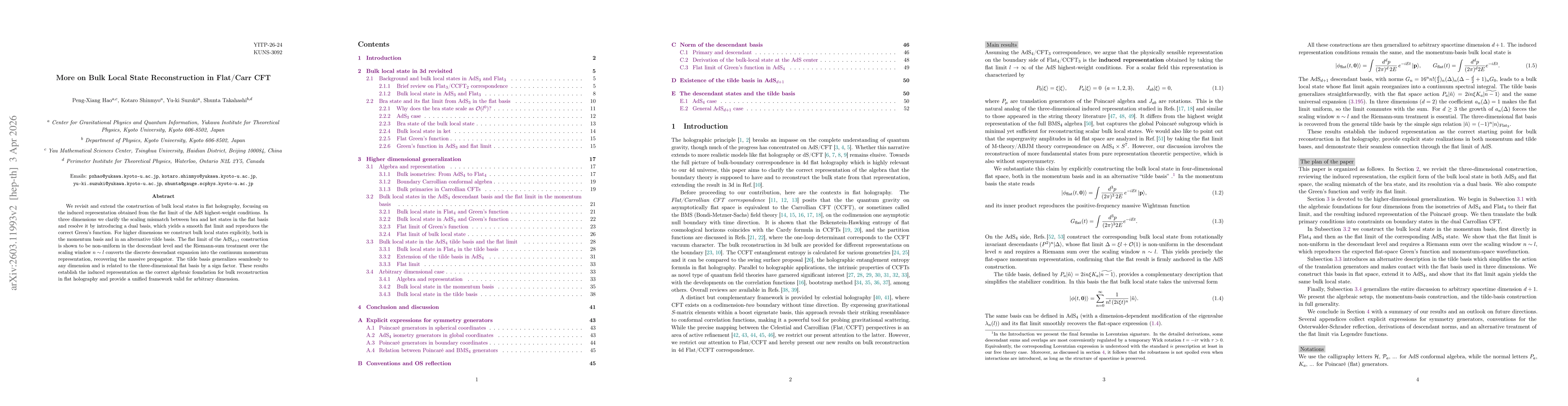 Thumbnail for More on Bulk Local State in Flat Holography