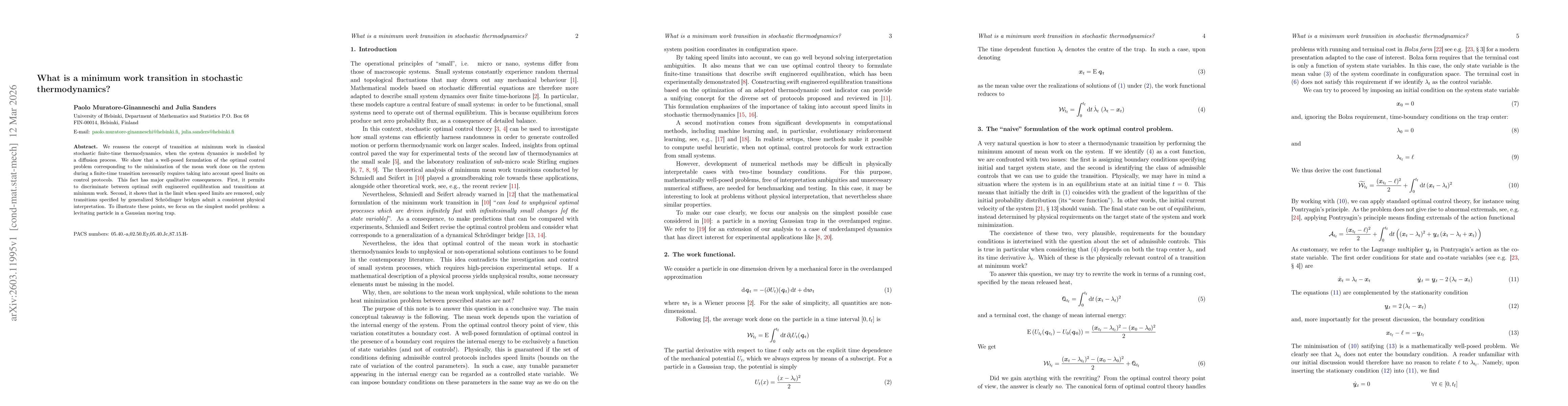 Thumbnail for What is a minimum work transition in stochastic thermodynamics?