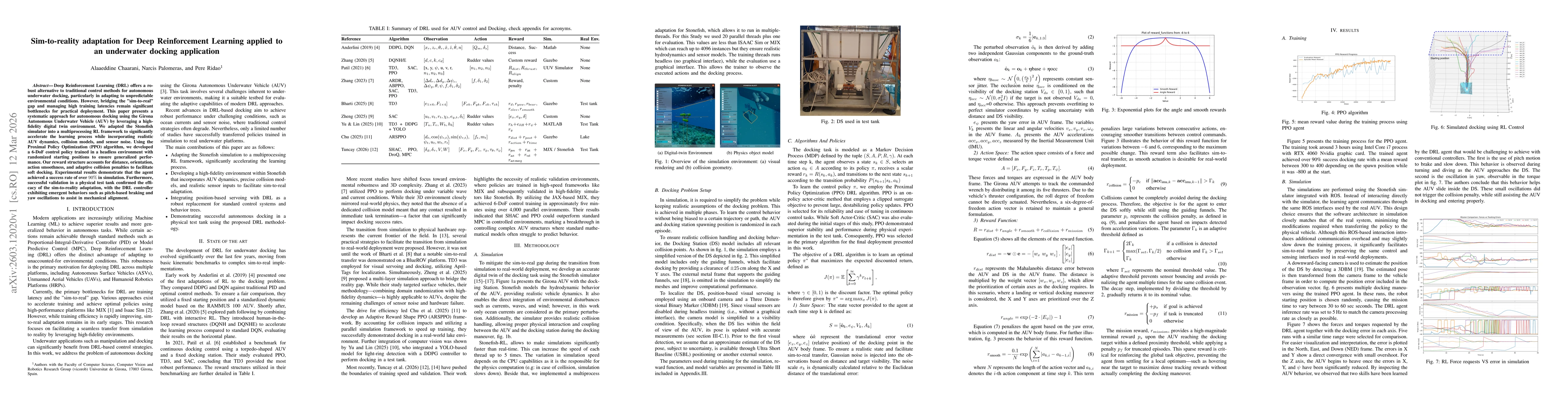 Thumbnail for Sim-to-reality adaptation for Deep Reinforcement Learning applied to an underwater docking application