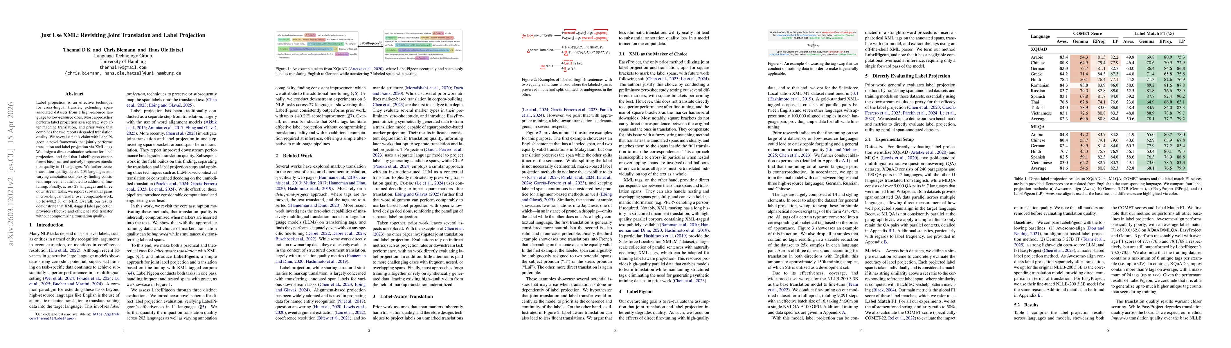 Thumbnail for Just Use XML: Revisiting Joint Translation and Label Projection