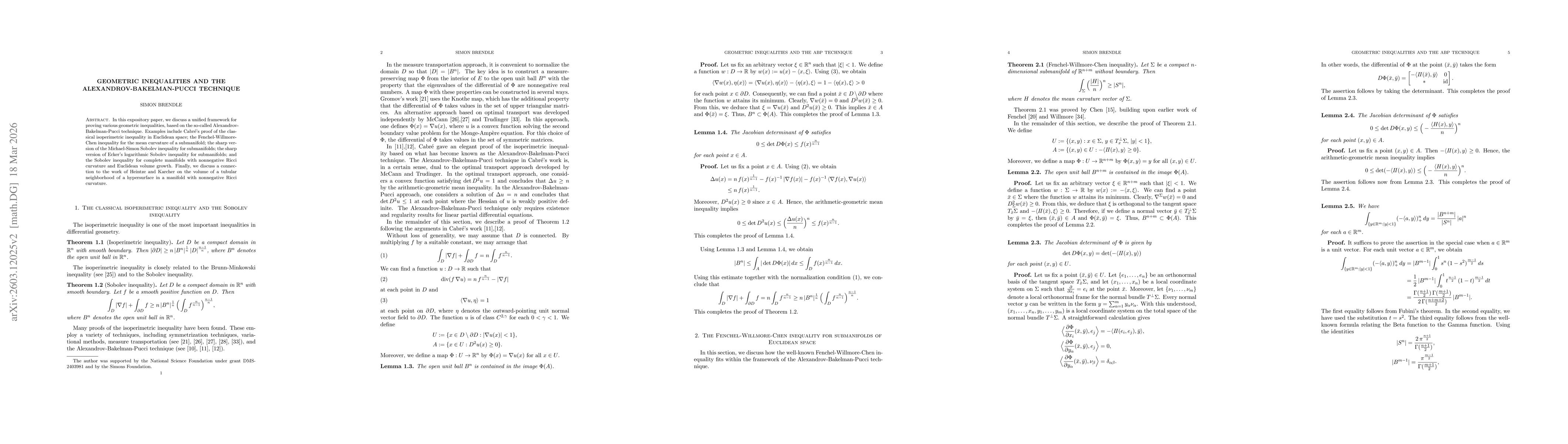 Thumbnail for Geometric inequalities and the Alexandrov-Bakelman-Pucci technique
