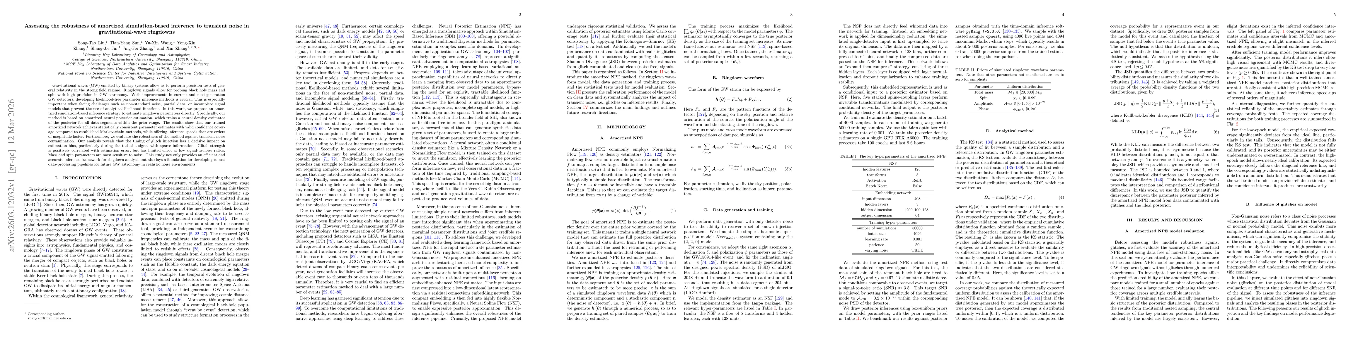 Thumbnail for Assessing the robustness of amortized simulation-based inference to transient noise in gravitational-wave ringdowns