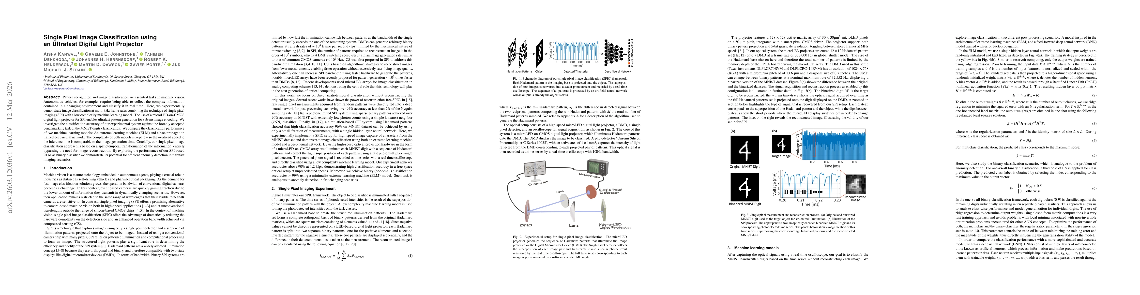 Thumbnail for Single Pixel Image Classification using an Ultrafast Digital Light Projector