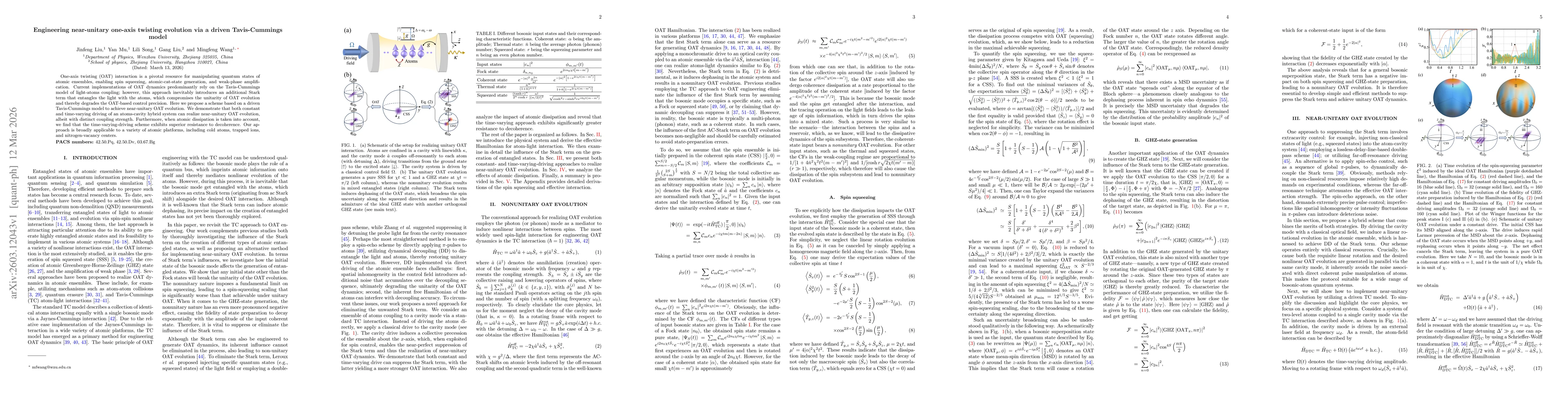 Thumbnail for Engineering near-unitary one-axis twisting evolution via a driven Tavis-Cummings model