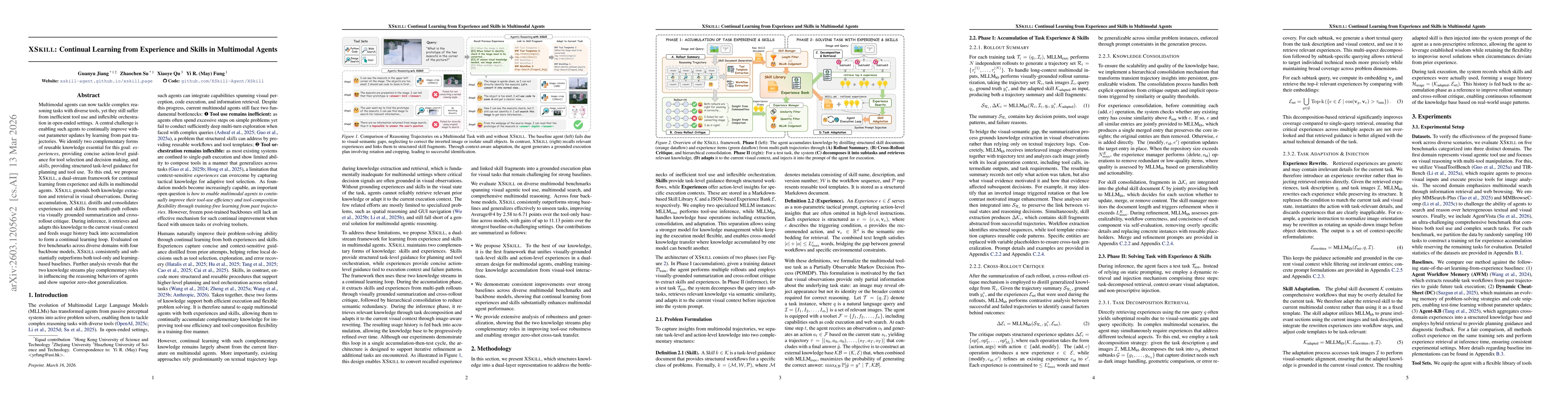 Thumbnail for XSkill: Continual Learning from Experience and Skills in Multimodal Agents