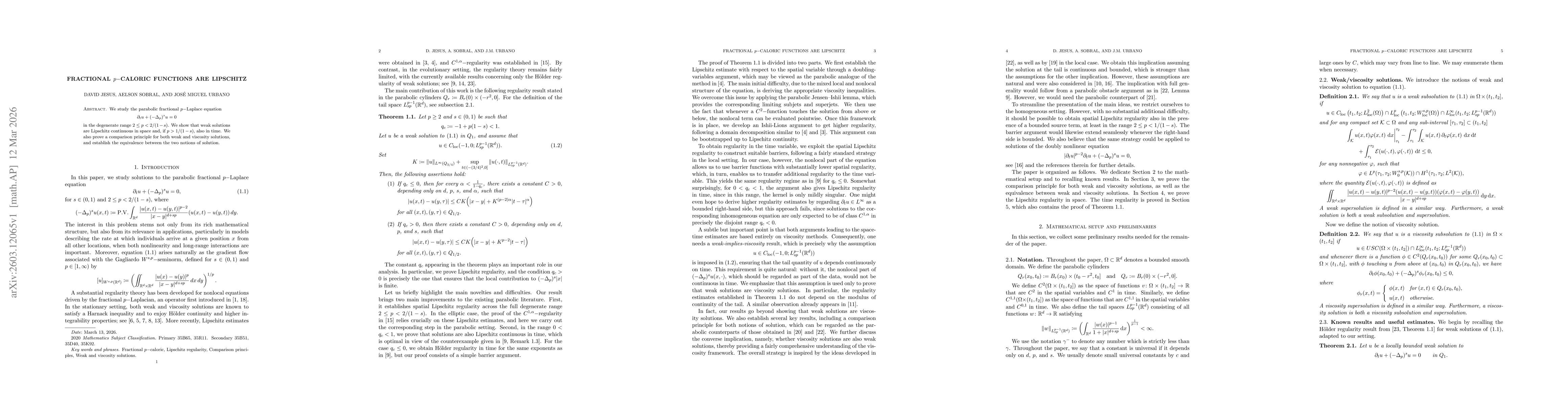 Thumbnail for Fractional $p$-caloric functions are Lipschitz