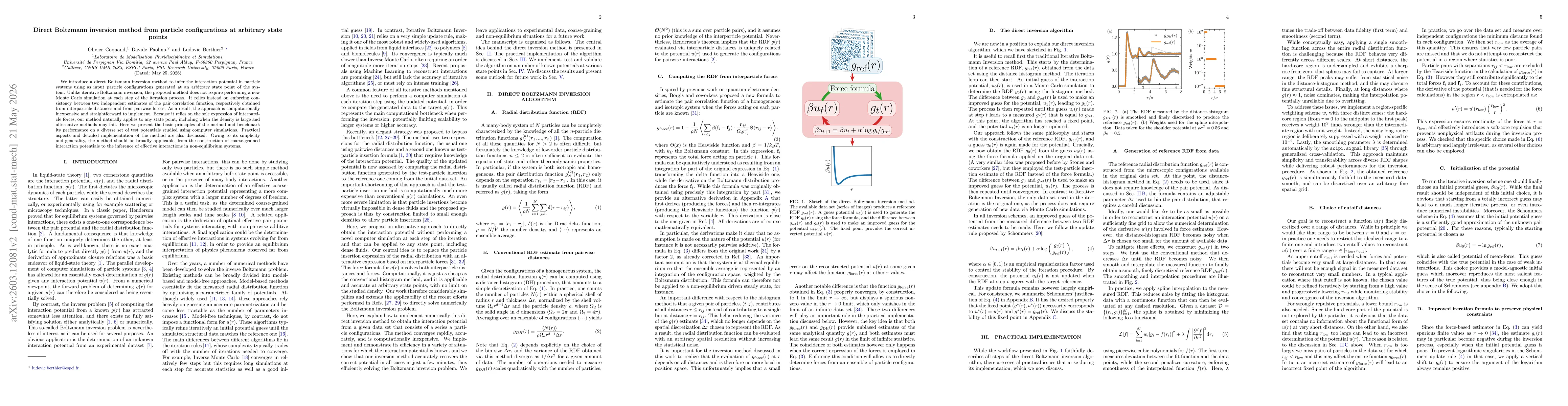 Thumbnail for Direct Boltzmann inversion method from particle configurations at arbitrary state points