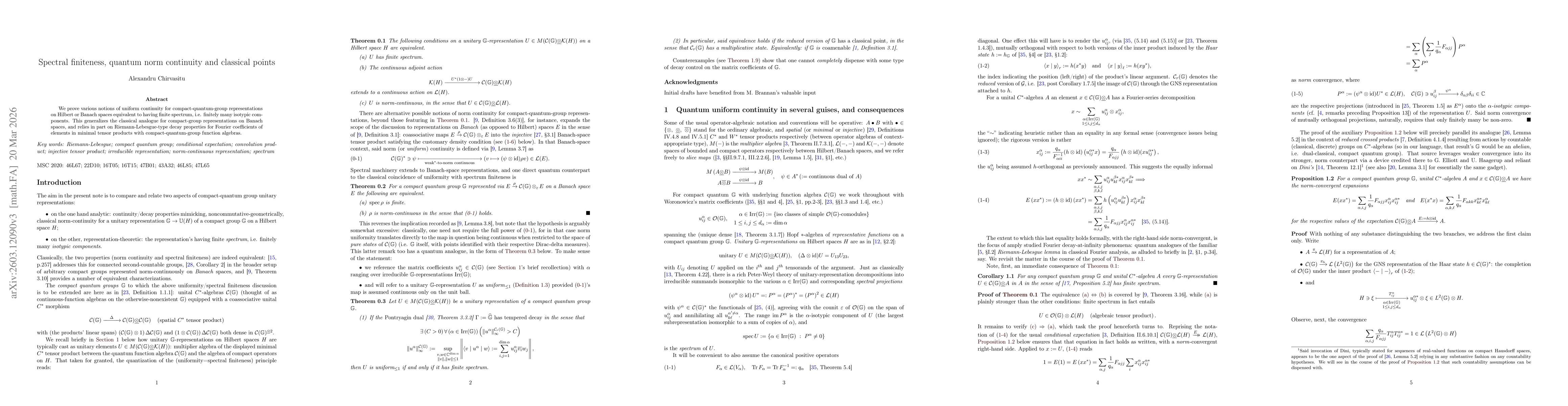 Thumbnail for Spectral finiteness, quantum norm continuity and classical points