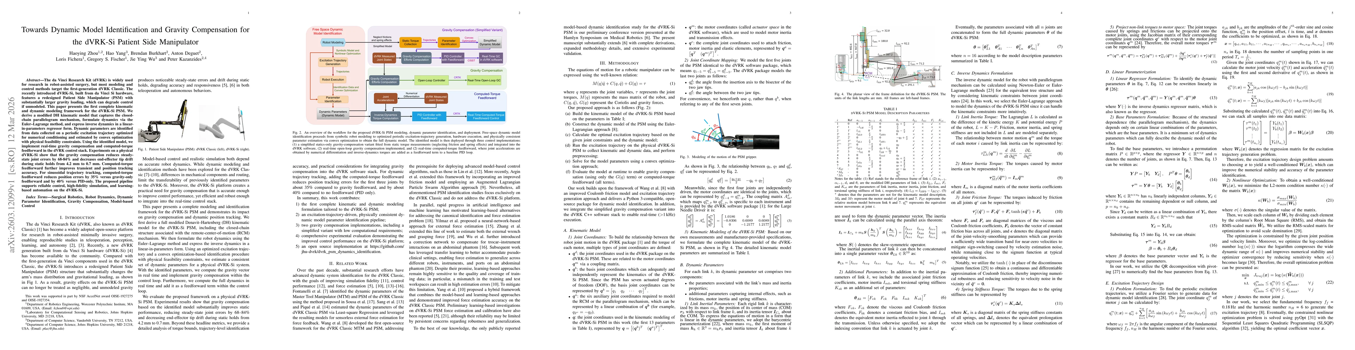 Thumbnail for Towards Dynamic Model Identification and Gravity Compensation for the dVRK-Si Patient Side Manipulator