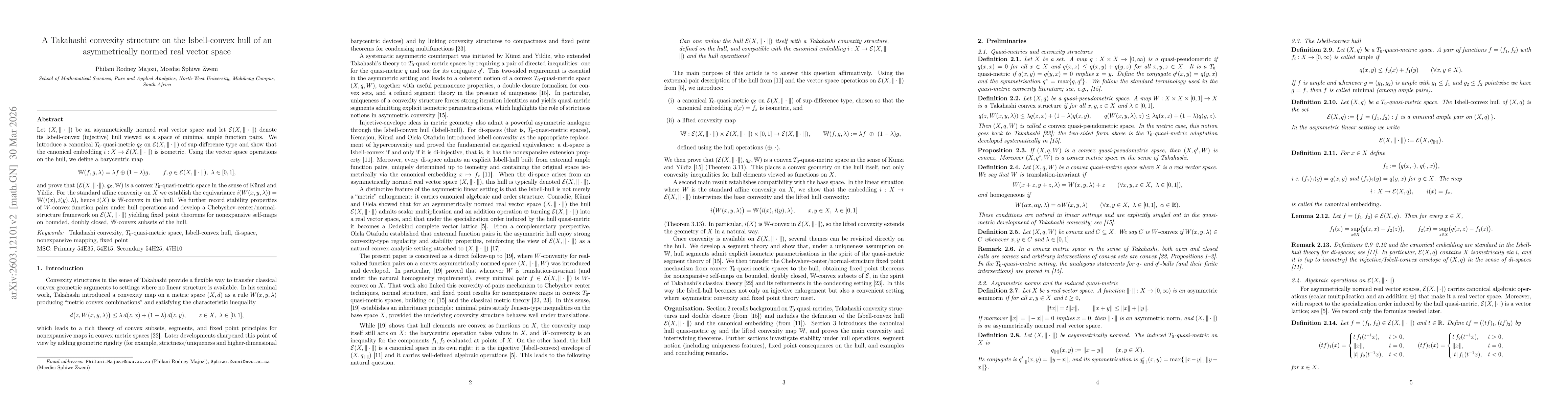 Thumbnail for A Takahashi convexity structure on the Isbell-convex hull of an asymmetrically normed real vector space
