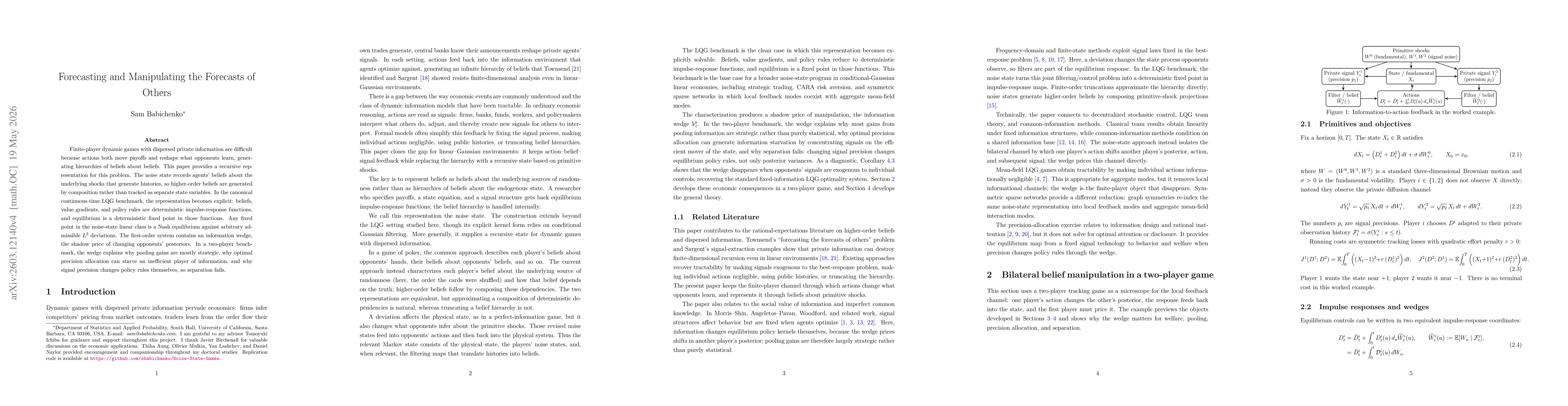 Thumbnail for Forecasting and Manipulating the Forecasts of Others