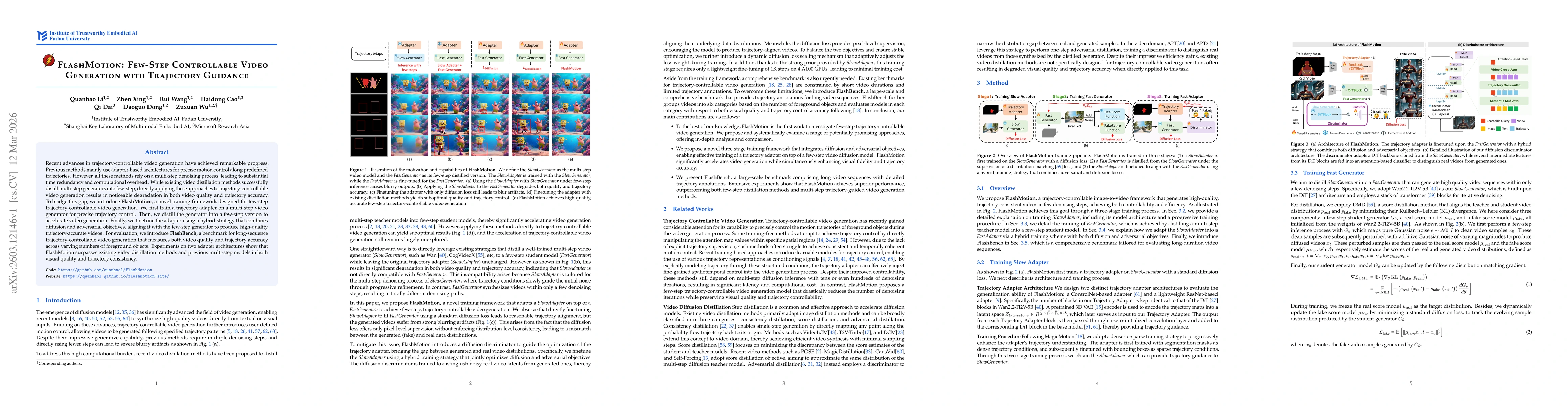 Thumbnail for FlashMotion: Few-Step Controllable Video Generation with Trajectory Guidance
