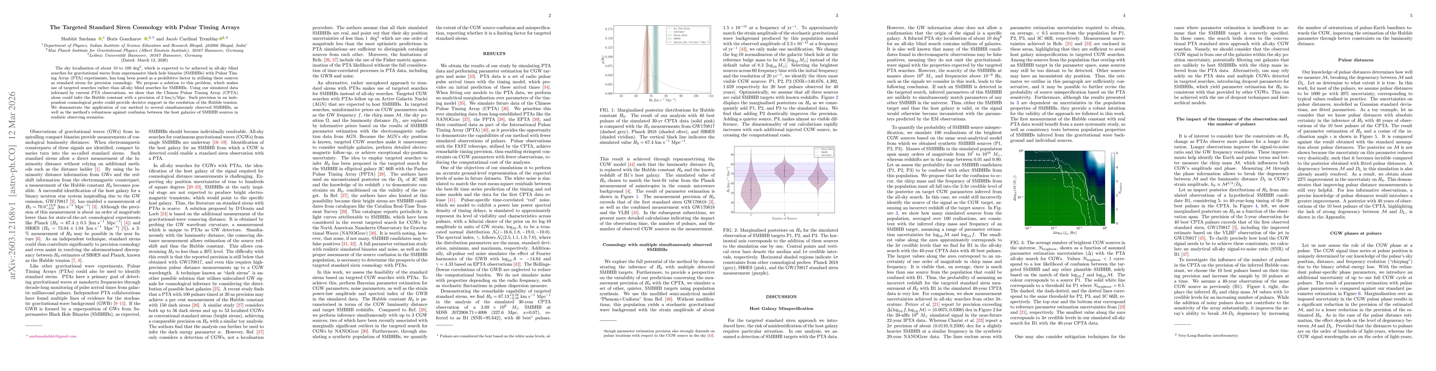 Thumbnail for The Targeted Standard Siren Cosmology with Pulsar Timing Arrays