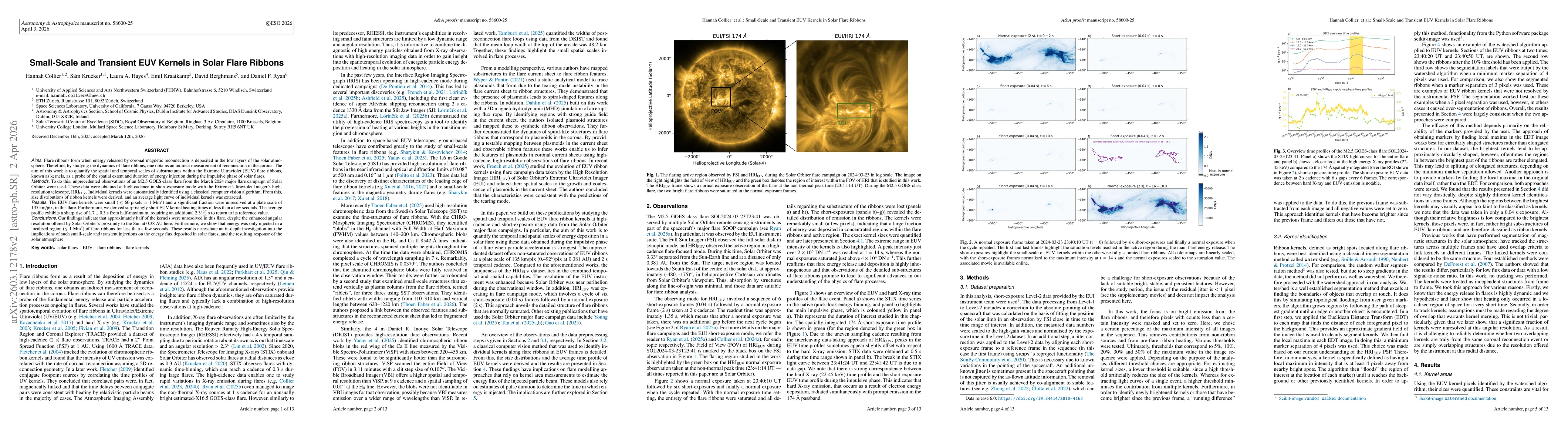Thumbnail for Small-Scale and Transient EUV Kernels in Solar Flare Ribbons