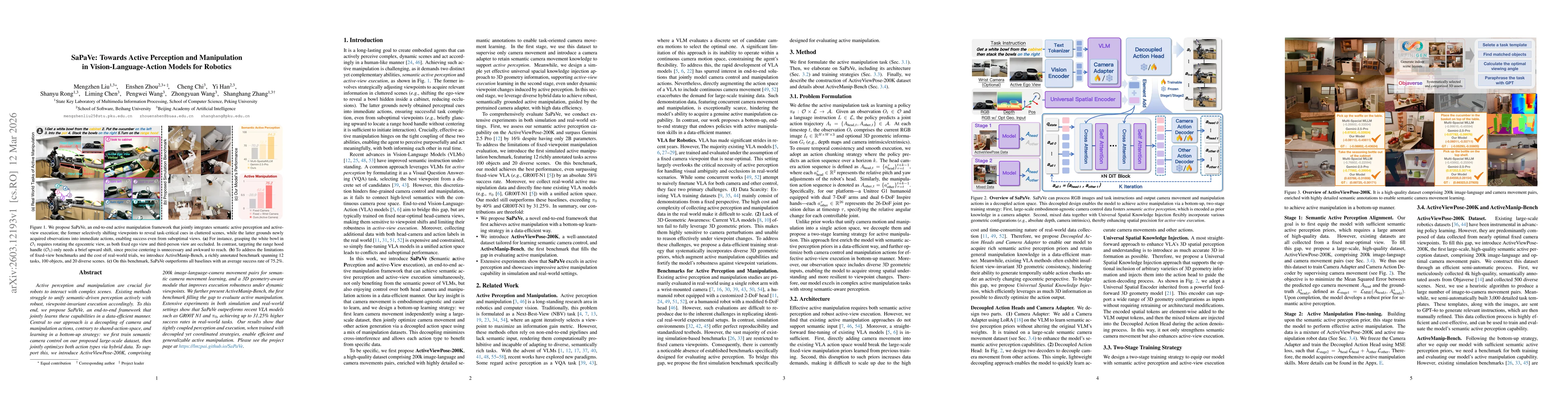 Thumbnail for SaPaVe: Towards Active Perception and Manipulation in Vision-Language-Action Models for Robotics