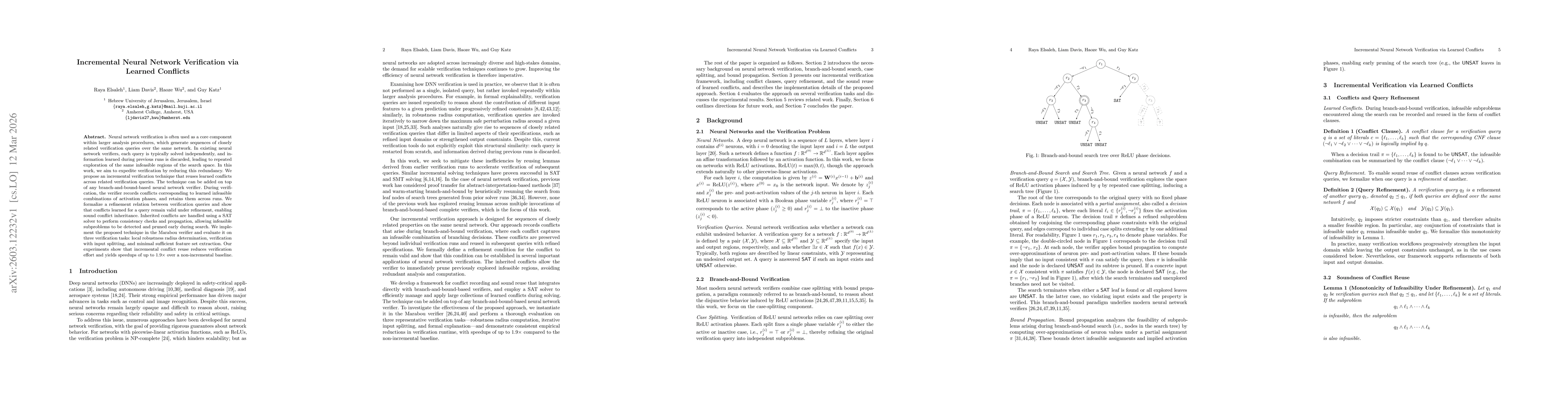 Thumbnail for Incremental Neural Network Verification via Learned Conflicts