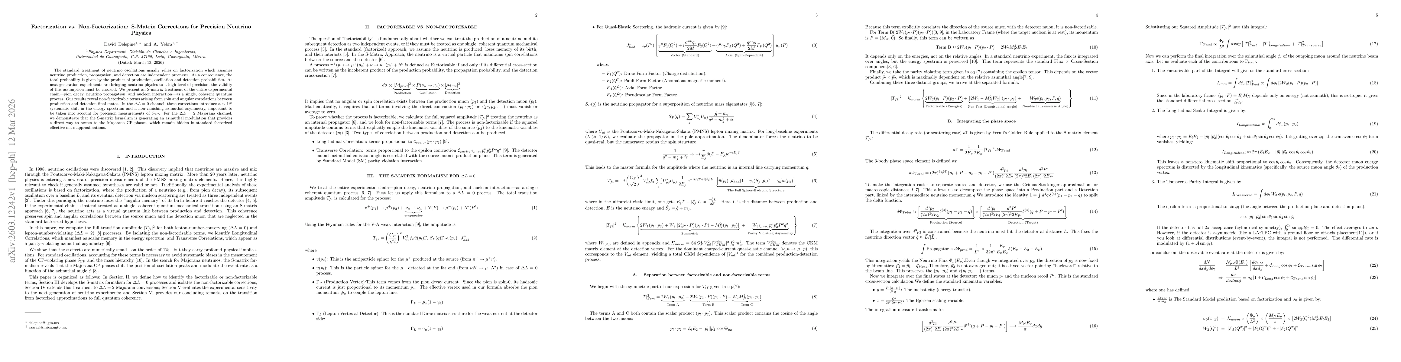 Thumbnail for Factorization vs. Non-Factorization: S-Matrix Corrections for Precision Neutrino Physics