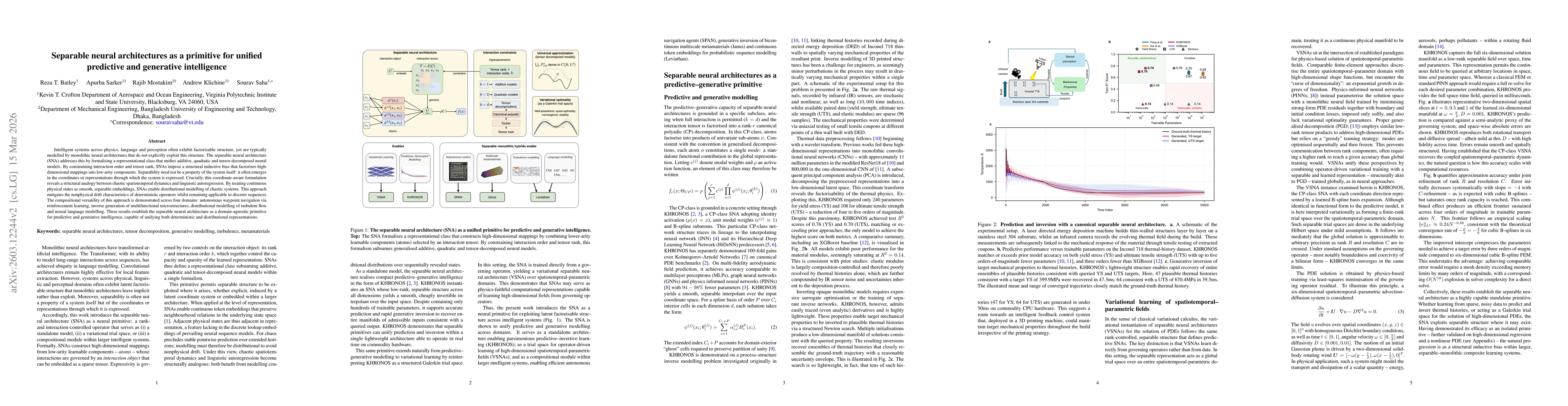 Thumbnail for Separable neural architectures as a primitive for unified predictive and generative intelligence