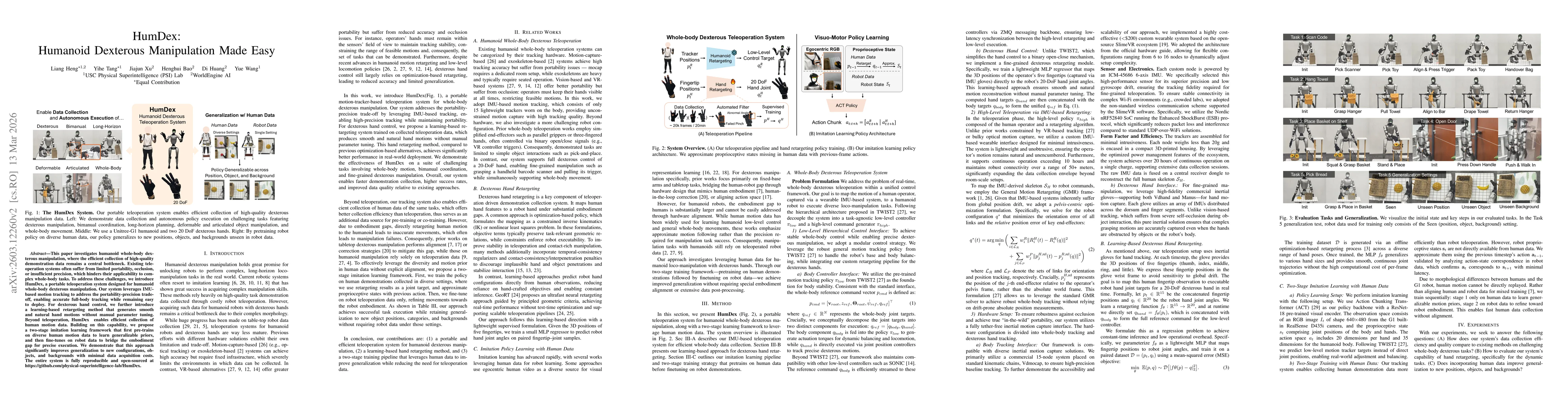 Thumbnail for HumDex:Humanoid Dexterous Manipulation Made Easy