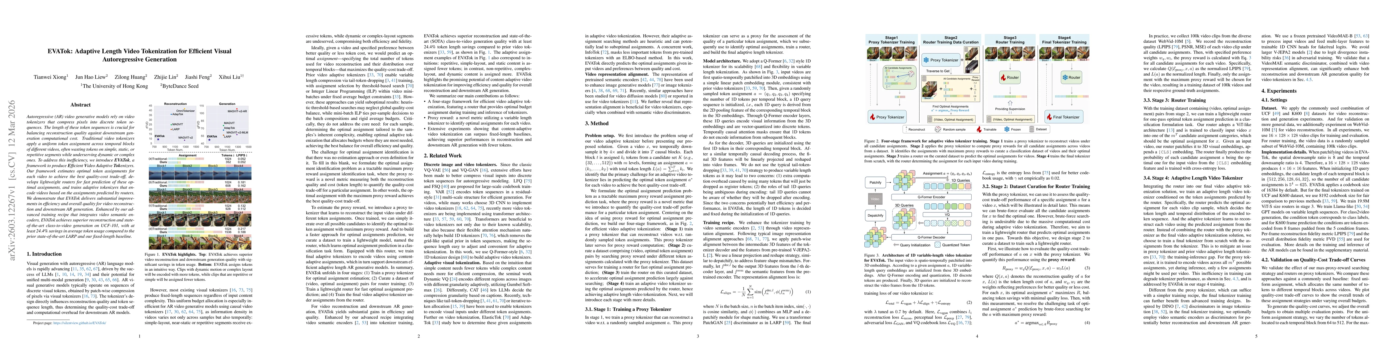 Thumbnail for EVATok: Adaptive Length Video Tokenization for Efficient Visual Autoregressive Generation