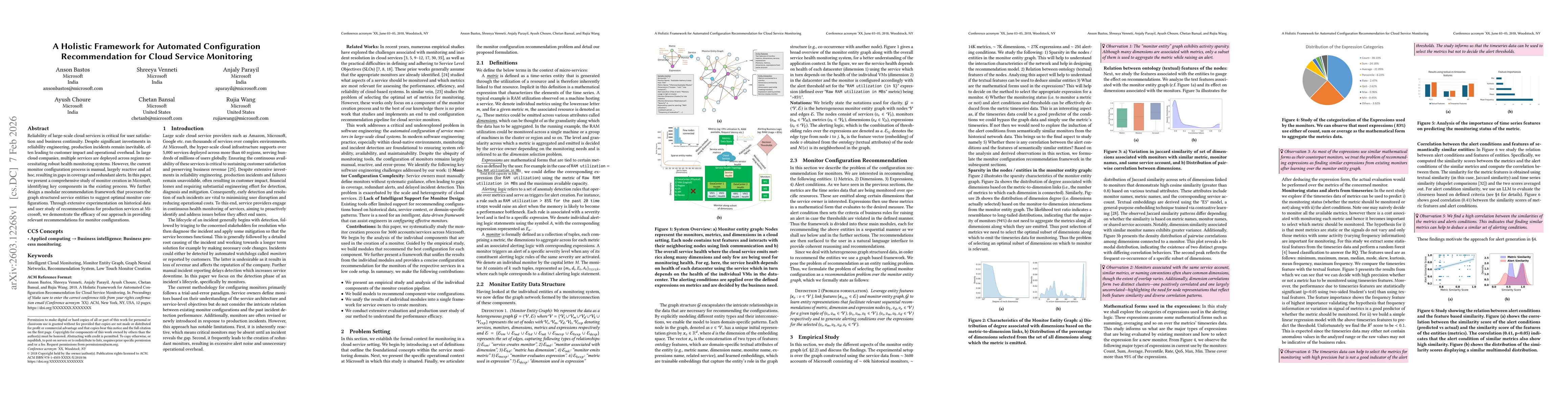 Thumbnail for A Holistic Framework for Automated Configuration Recommendation for Cloud Service Monitoring