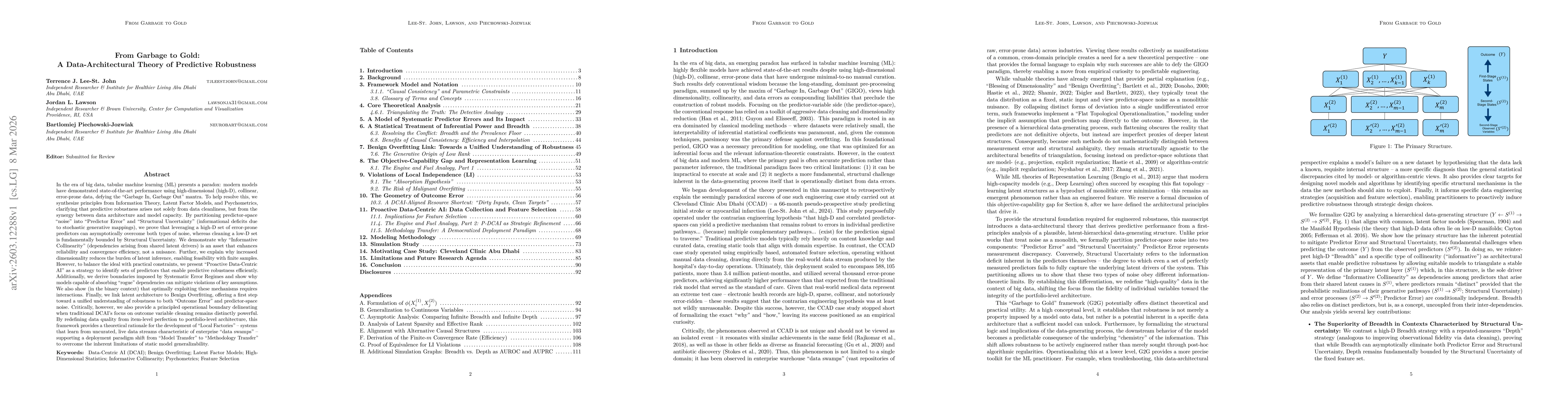 Thumbnail for From Garbage to Gold: A Data-Architectural Theory of Predictive Robustness