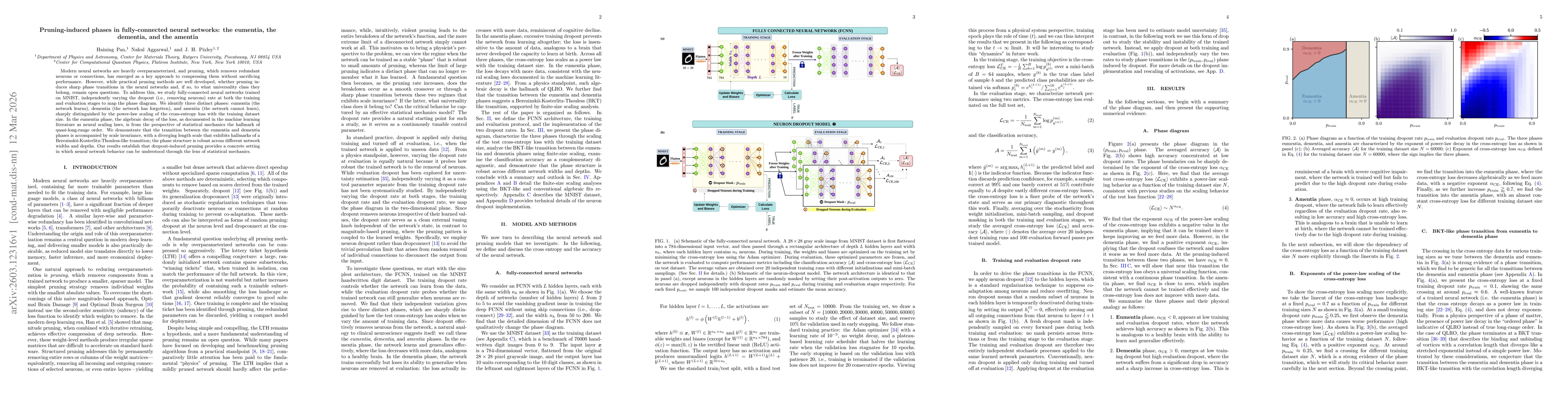 Thumbnail for Pruning-induced phases in fully-connected neural networks: the eumentia, the dementia, and the amentia