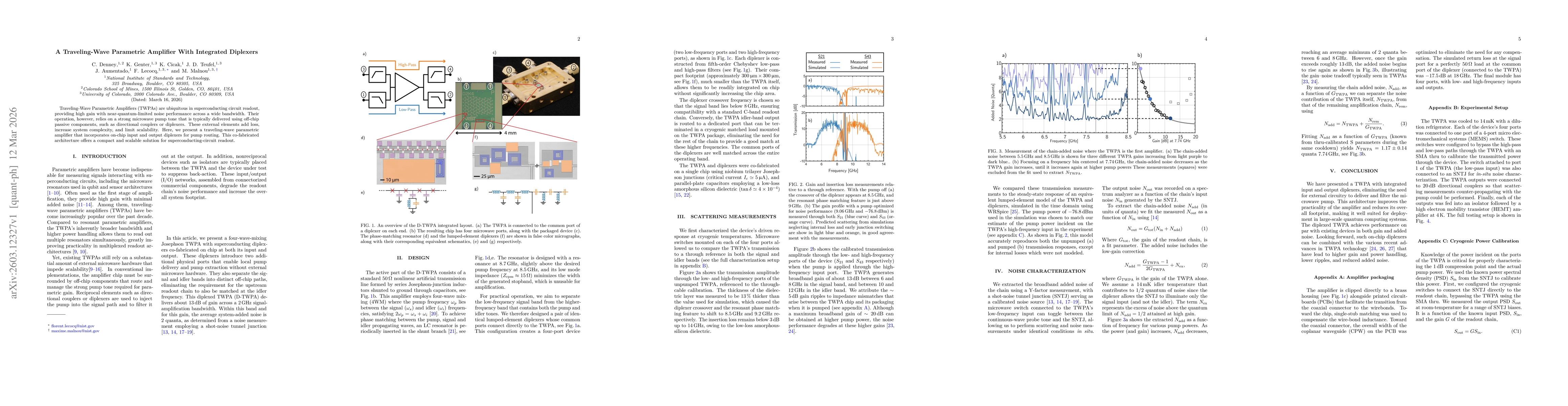 Thumbnail for A Traveling-Wave Parametric Amplifier With Integrated Diplexers