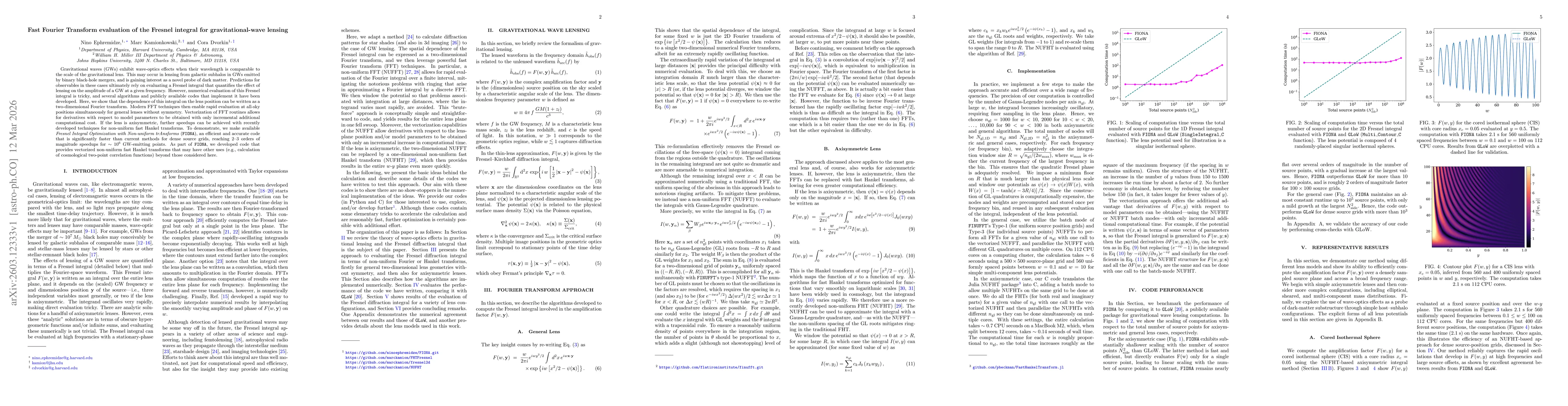 Thumbnail for Fast Fourier Transform evaluation of the Fresnel integral for gravitational-wave lensing