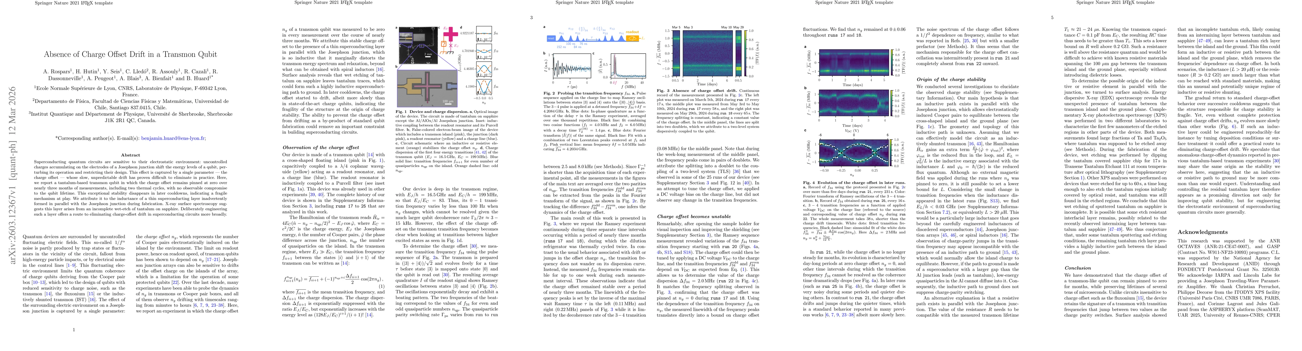 Thumbnail for Absence of Charge Offset Drift in a Transmon Qubit