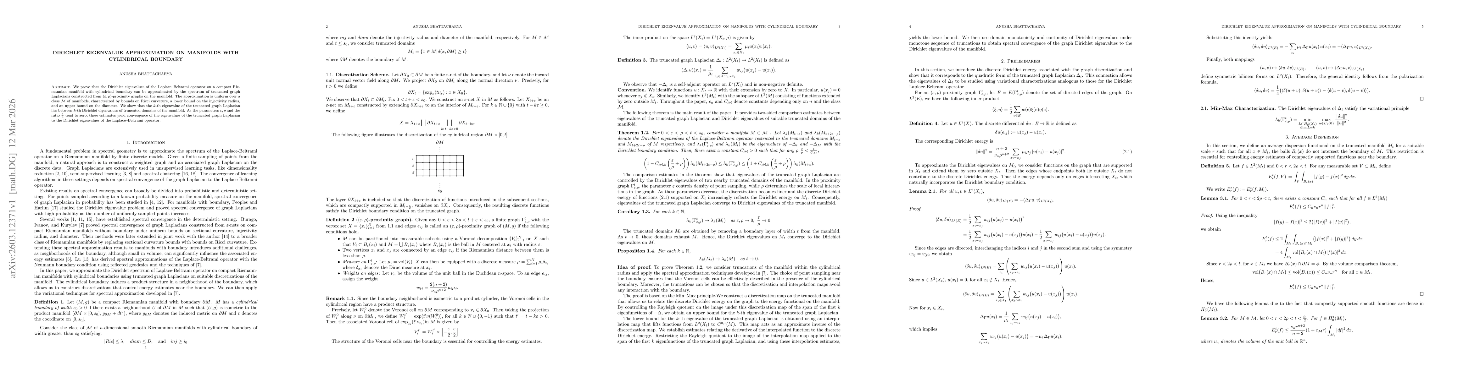 Thumbnail for Dirichlet Eigenvalue Approximation on Manifolds with Cylindrical Boundary