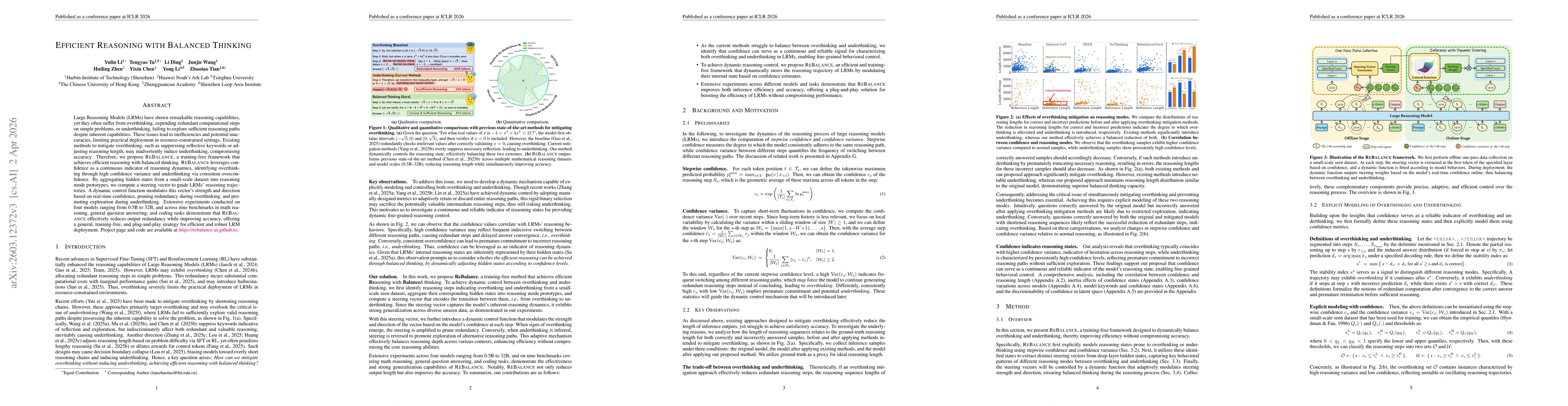 Thumbnail for Efficient Reasoning with Balanced Thinking