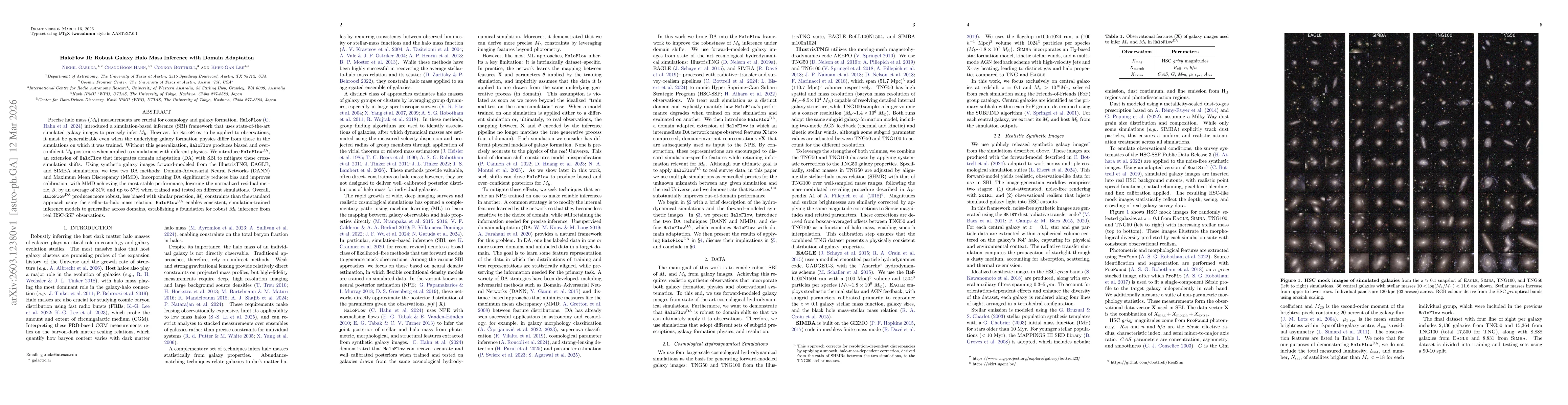 Thumbnail for HaloFlow II: Robust Galaxy Halo Mass Inference with Domain Adaptation