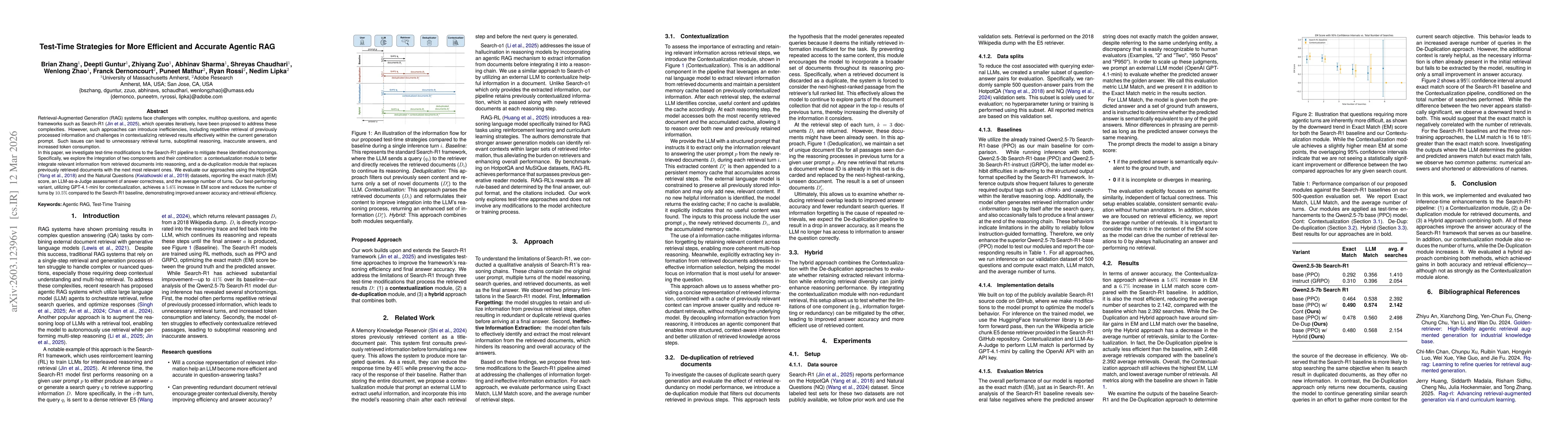Thumbnail for Test-Time Strategies for More Efficient and Accurate Agentic RAG