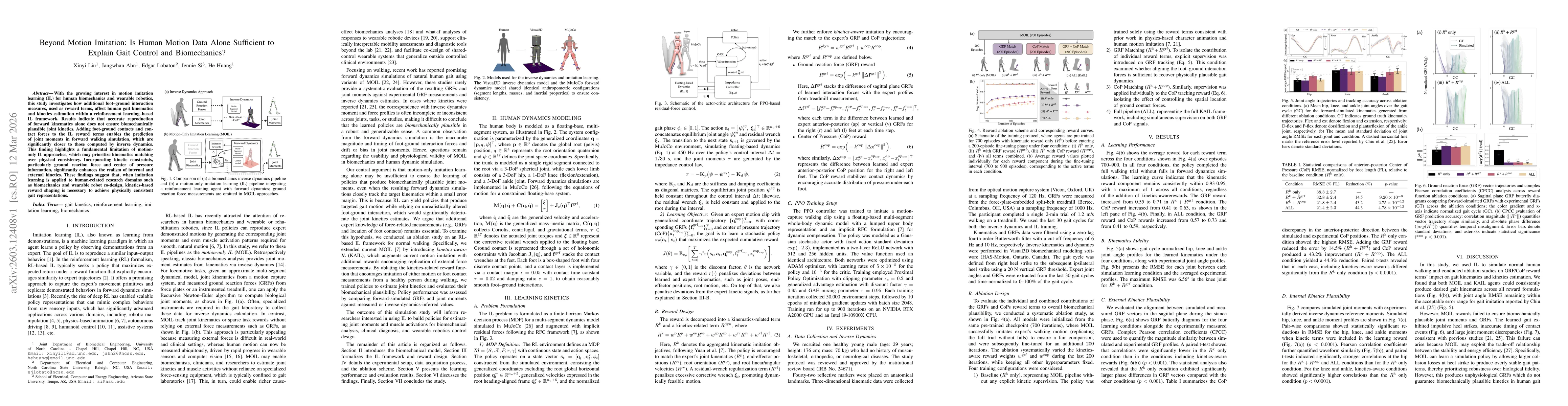 Thumbnail for Beyond Motion Imitation: Is Human Motion Data Alone Sufficient to Explain Gait Control and Biomechanics?