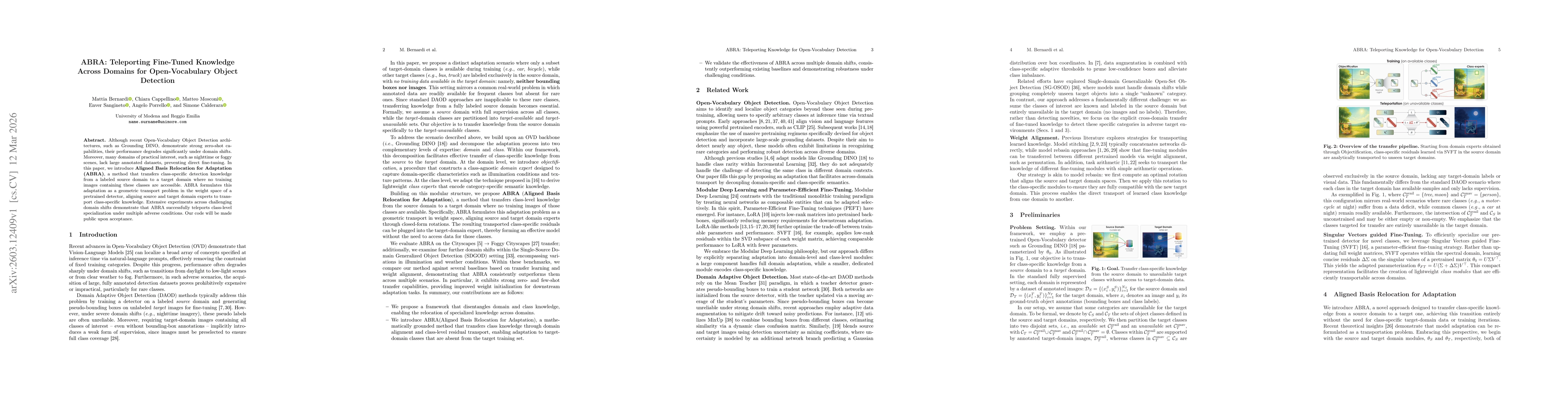 Thumbnail for ABRA: Teleporting Fine-Tuned Knowledge Across Domains for Open-Vocabulary Object Detection