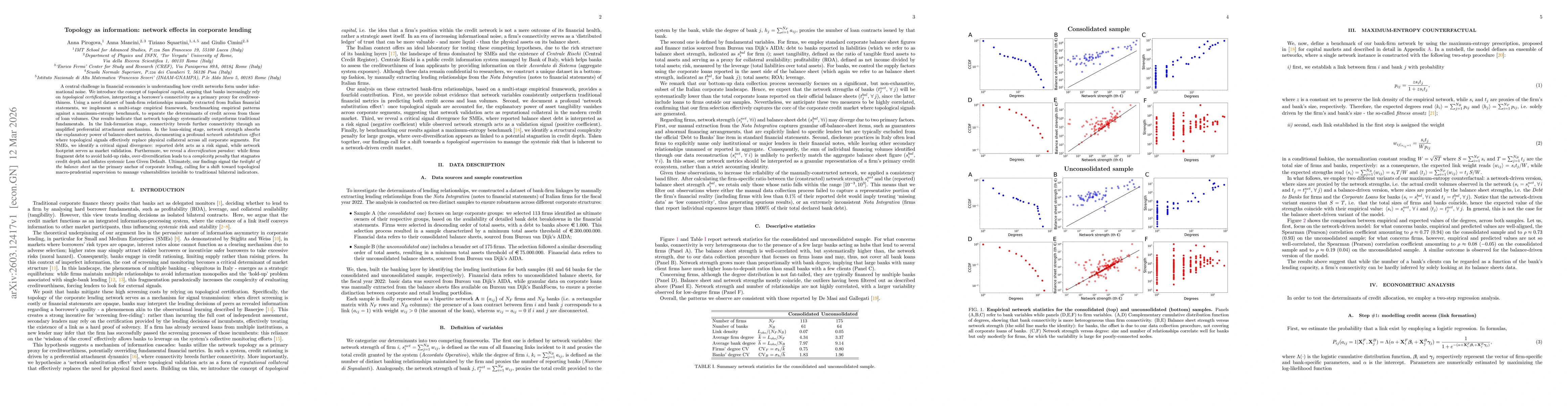 Thumbnail for Topology as information: Network effects in corporate lending