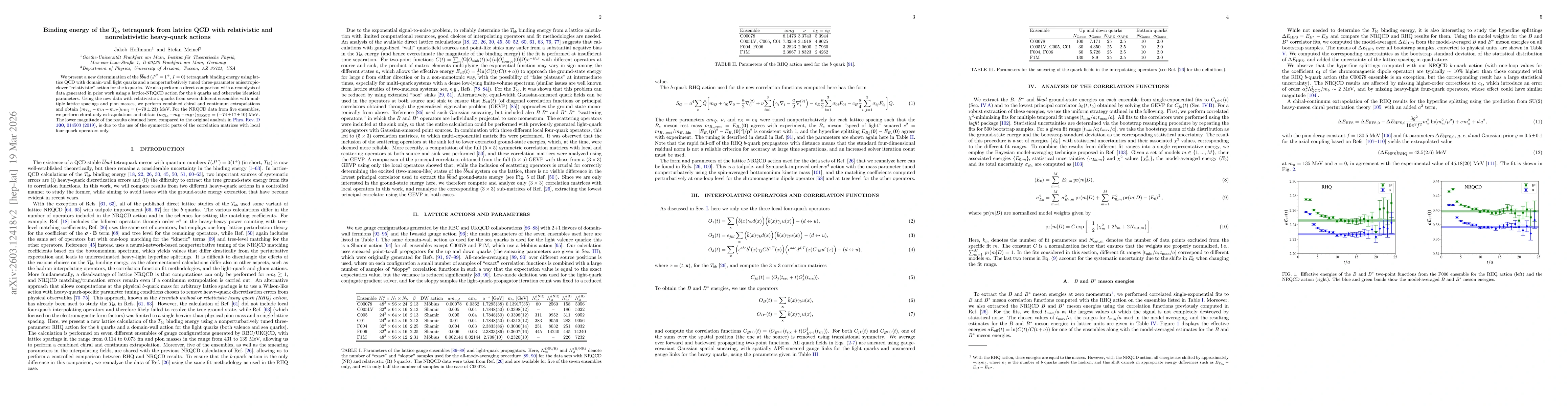 Thumbnail for Binding energy of the $T_{bb}$ tetraquark from lattice QCD with relativistic and nonrelativistic heavy-quark actions