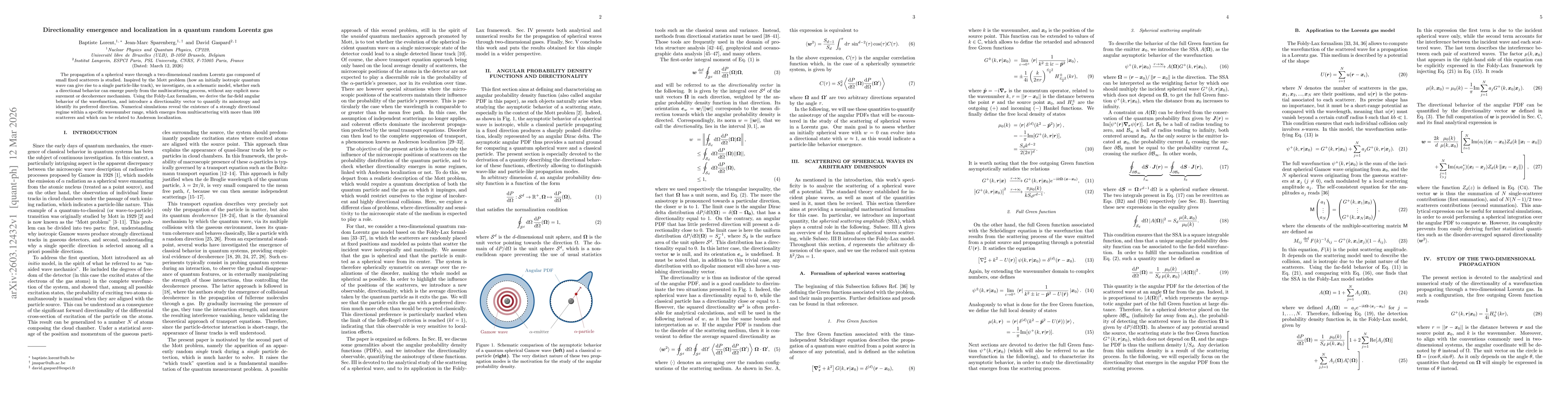 Thumbnail for Directionality emergence and localization in a quantum random Lorentz gas