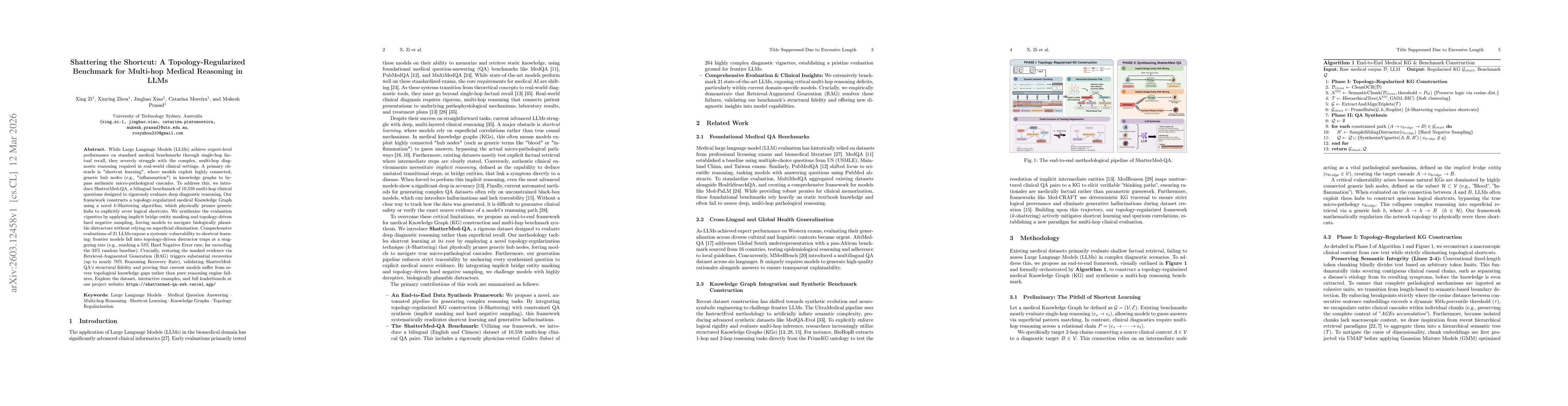 Thumbnail for Shattering the Shortcut: A Topology-Regularized Benchmark for Multi-hop Medical Reasoning in LLMs