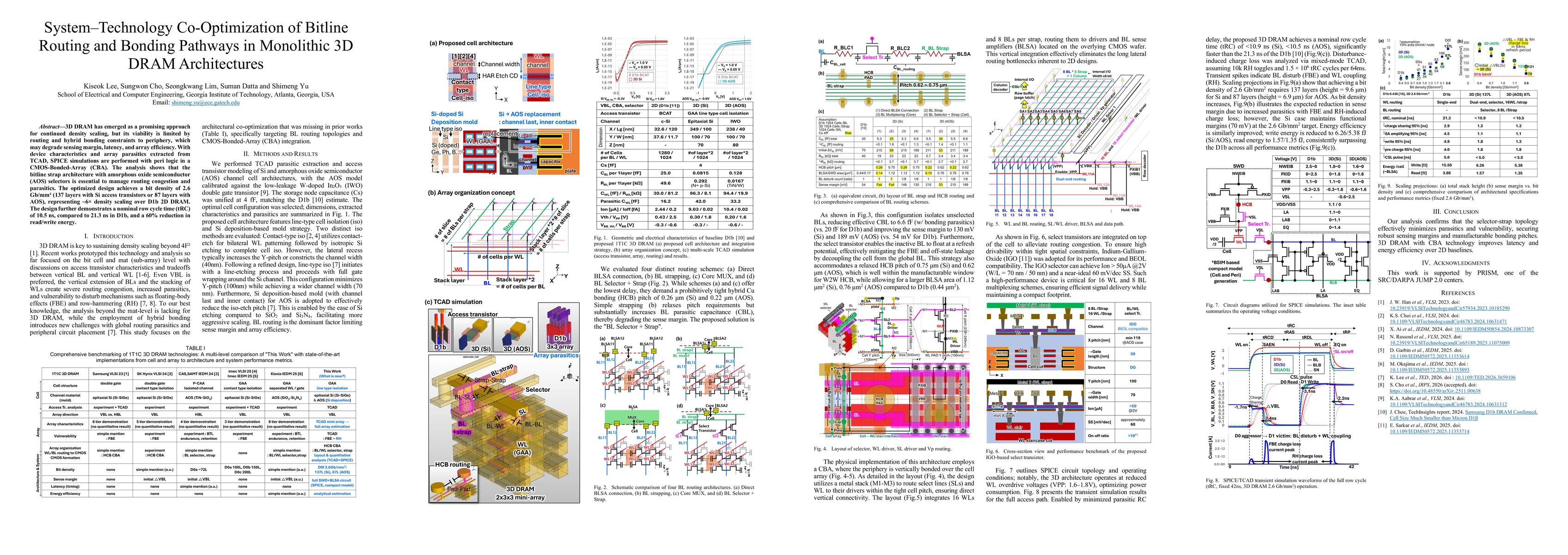 Thumbnail for System-Technology Co-Optimization of Bitline Routing and Bonding Pathways in Monolithic 3D DRAM Architectures