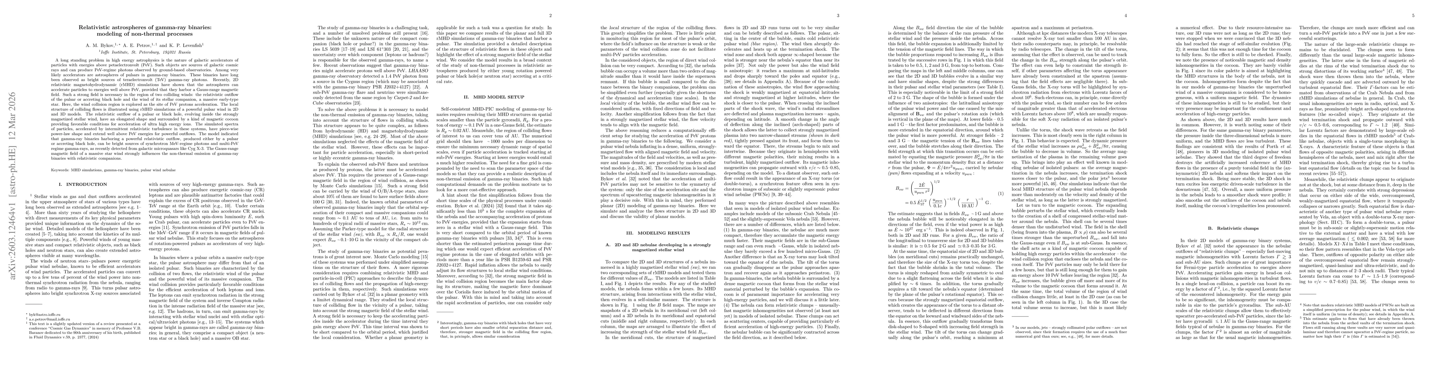 Thumbnail for Relativistic astrospheres of gamma-ray binaries: modeling of non-thermal processes