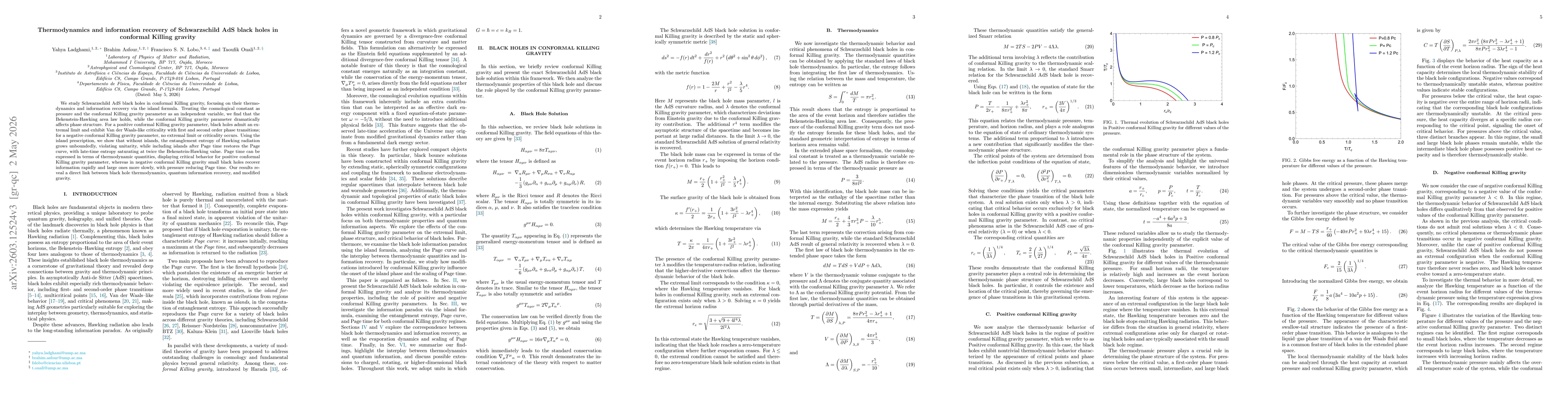 Thumbnail for Thermodynamics and information recovery of Schwarzschild AdS black holes in Cotton gravity