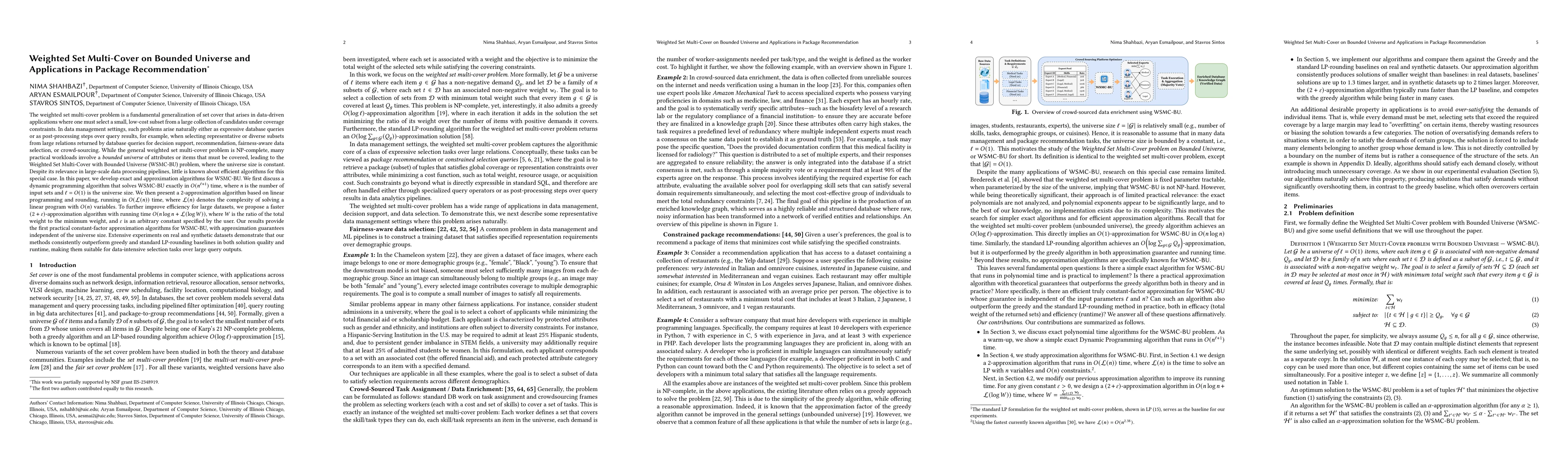 Thumbnail for Weighted Set Multi-Cover on Bounded Universe and Applications in Package Recommendation