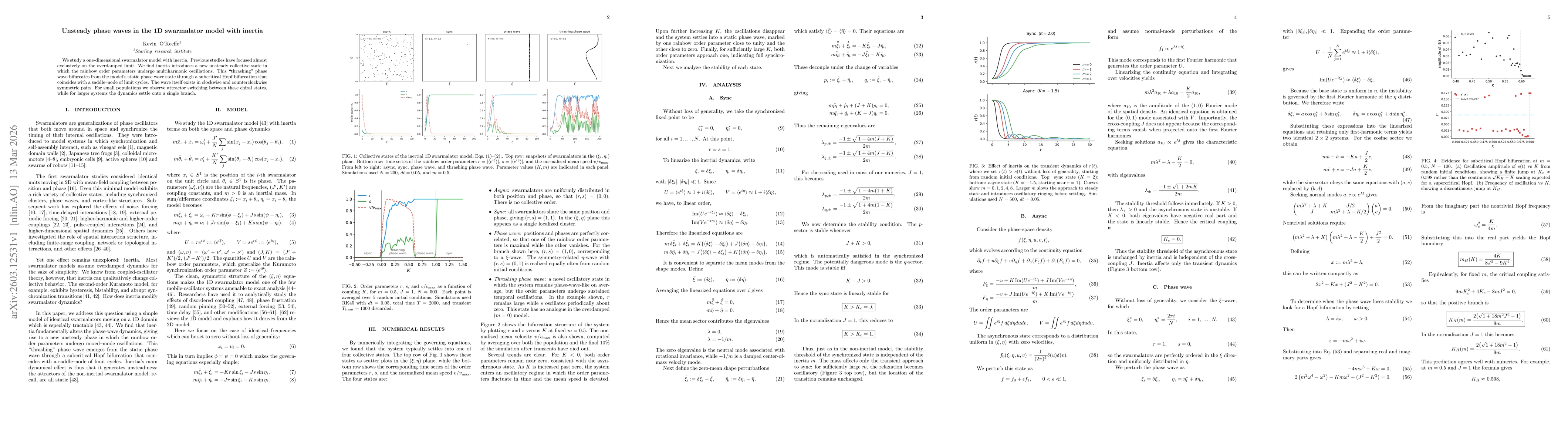 Thumbnail for Unsteady phase waves in the 1D swarmalator model with inertia